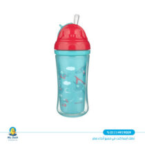 Canpol kid cup with soft straw - Double wall 260 ml (+12) / Plans turquoise