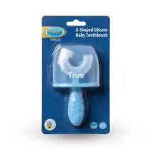 Shape Toothbrush-best u shaped toothbrush للأطفال من ترو جولد فرشاة أسنان سيليكون ناعمة لتنظيف أسنان ولثة الطفل بسهولة منذ أول سنّة-teething toothbrush-silicone teething brush-best silicone toothbrush-silicone teething brush-baby toothbrush